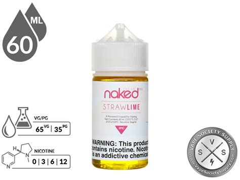 Straw Lime By Naked 100 Fusion E Liquids 60ml Vape Juice
