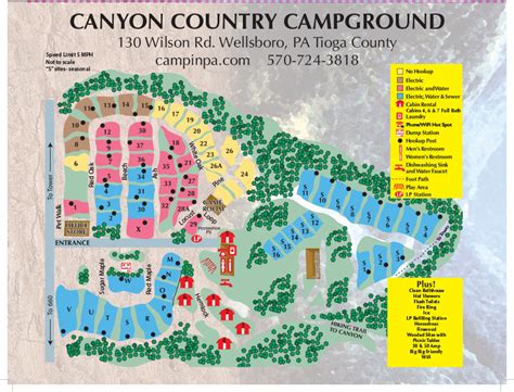 Canyon Country Campground Site Map Canyon Country Campground