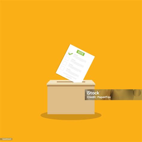 Surat Suara Dalam Kotak Suara Konsep Pemungutan Suara Dan Pemilihan