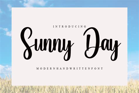 Sunny Day Font By Nya Letter Creative Fabrica