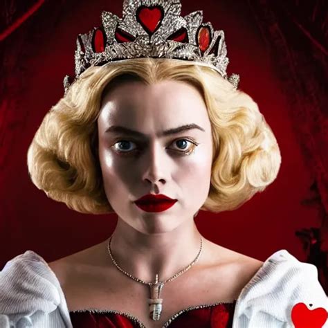 Margot Robie As Queen Of Hearts Highly Detailed 4k Stable Diffusion