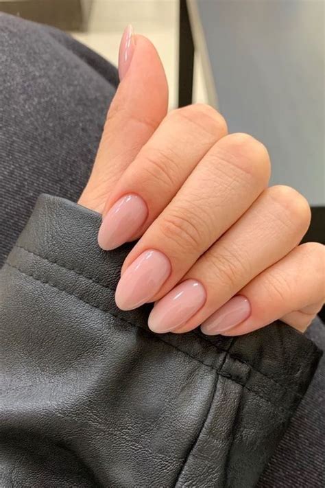 Neutral Nude Nails Gel Nails Stylish Nails Oval Nails