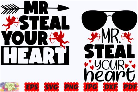 Mr Steal Your Heart Svg Valentine S Day Graphic By