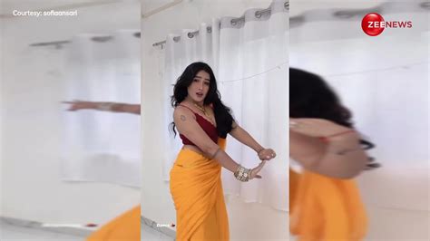 sofia ansari dazzling look in hot saree fans seduce with her sexy video Sofia Ansari न पहन
