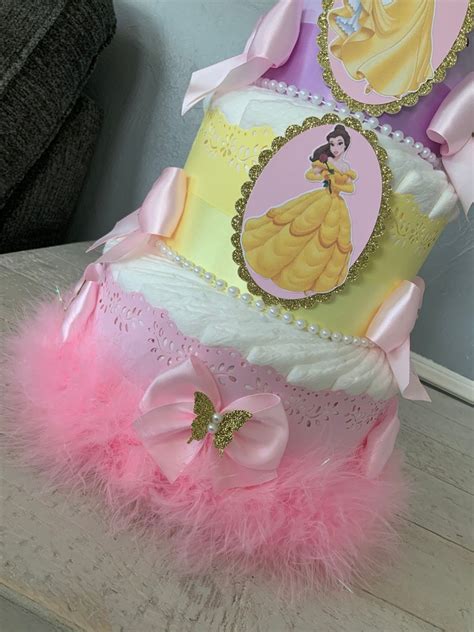 Princess diaper cake/Disney Princess inspires diaper | Etsy