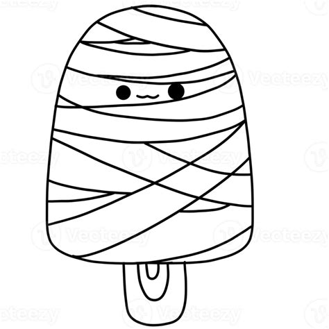 Ghost Face Ice Cream 27245693 Png