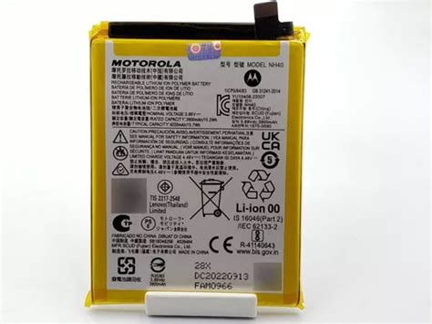 Bateria Mod Nh40 Motorola Moto E22i Xt2239 9 Original Meses Sin Interés