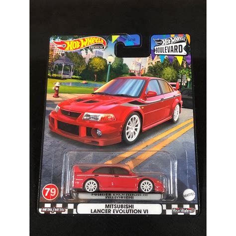 風火輪 hot wheels 林蔭大道 三菱 mitsubishi lancer evo lution vi 精裝 膠胎 蝦皮購物