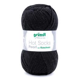 GRÜNDL Wolle Hot Socks Pearl Uni fach g schwarz zum Diskontpreis