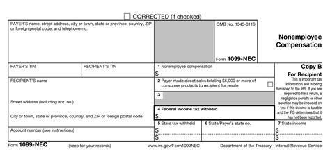 1099-Nec Form 2019 Printable