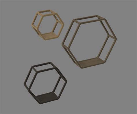 Бесплатный STL файл Шестигранные полки・Модель 3D-принтера для загрузки ...