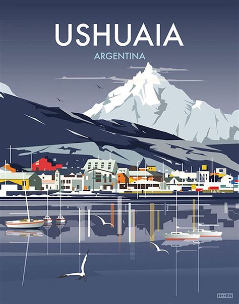 Ushuaya, Argentina | Poster di viaggio vintage, Viaggi vintage