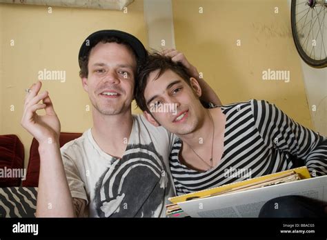 Two Gay Men Sitting On High Resolution Stock Photography And Images Alamy