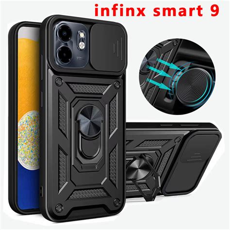 Casing For Infinix Smart 9 Smart9 Hot 50i 4G 5G 2024 Slide Camera Lens Protection Case For