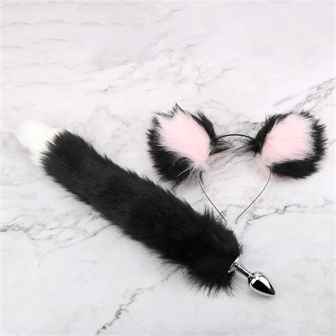 Plug Plug Anal Queue De Renard En M Tal Doux Avec Oreilles De Chat Serre T Te Stimulateur D