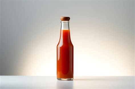 Premium Photo A Bottle Of Hot Sauce Sits On A Table