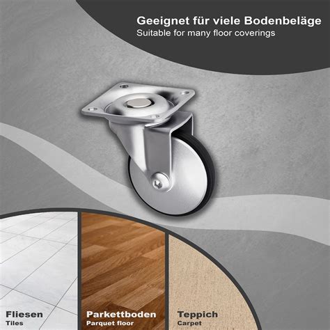 Design Möbelrolle LINDAU Ø 50 75 mm belastbar bis 35 Kg so tech eu