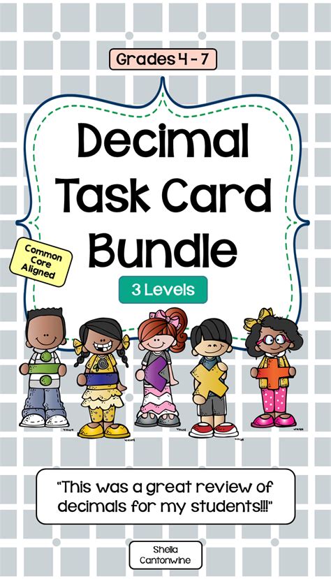 There Are Differentiated Decimal Task Cards In This Decimal Task