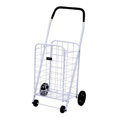 Easy Wheels Mini-A Shopping Cart in White-033WH - The Home Depot