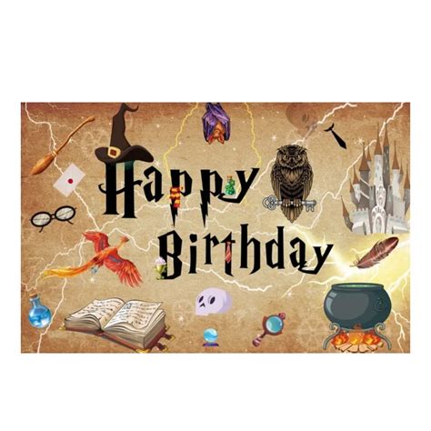 Harry Potter Themed Happy Birthday Backdrop Pretty Party Shop