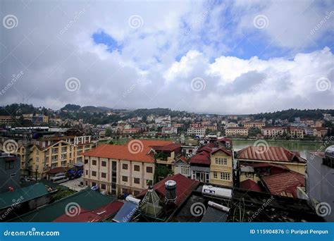 ham rong mountain sapa city view stock photo image  lake tourism