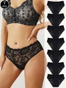 Pack Sexy Floral Lace Panty Lingerie Shein Usa