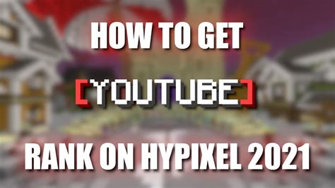 How To Get Youtube Rank On Hypixel Working Youtube