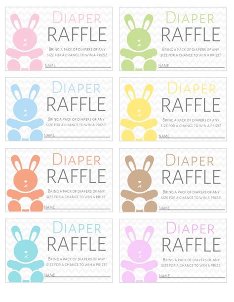 Free Printable Diaper Raffle Ticket Template Download