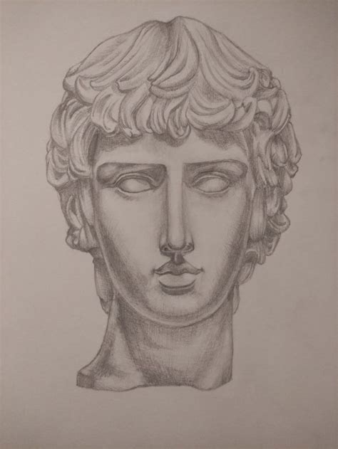 Гипсовая голова | Рисунок карандашом, Рисунок, Рисунки