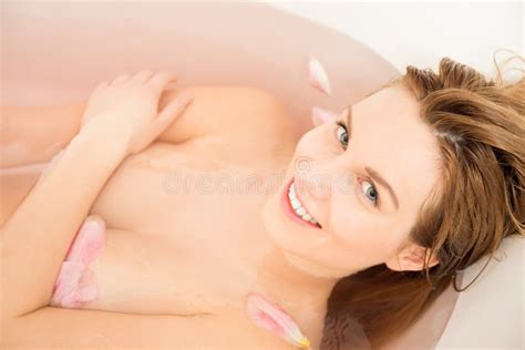 Naked Woman In The Bathtub Stock Photo Image Of Sensual