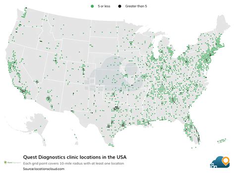 list  quest diagnostics clinic locations   usa