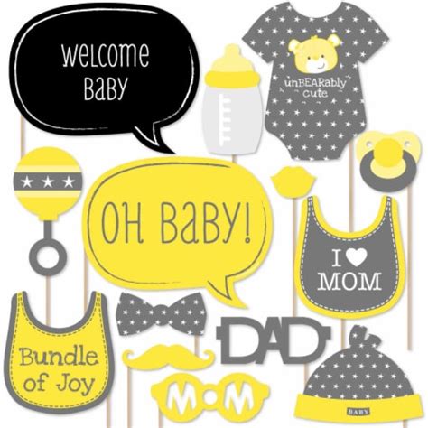 Big Dot Of Happiness Baby Neutral Baby Shower Photo Booth Props Kit