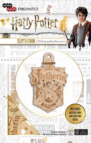 IncrediBuilds Emblematics Harry Potter Slytherin Ravenclaw Wood