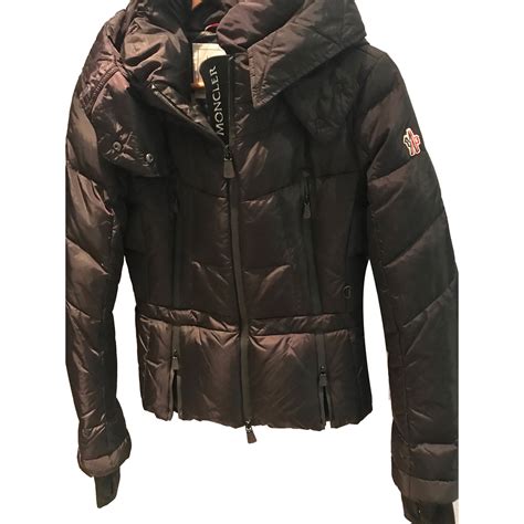 Moncler Ski Jacket In Size 1 Black Polyester Ref51064 Joli Closet