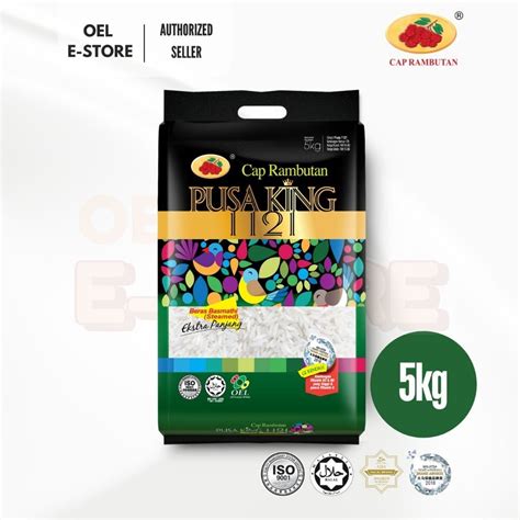 kg cap rambutan pusa king  basmathi rice shopee malaysia