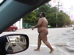 Crazy Fat Black Man Gets Naked On The Street ThisVid