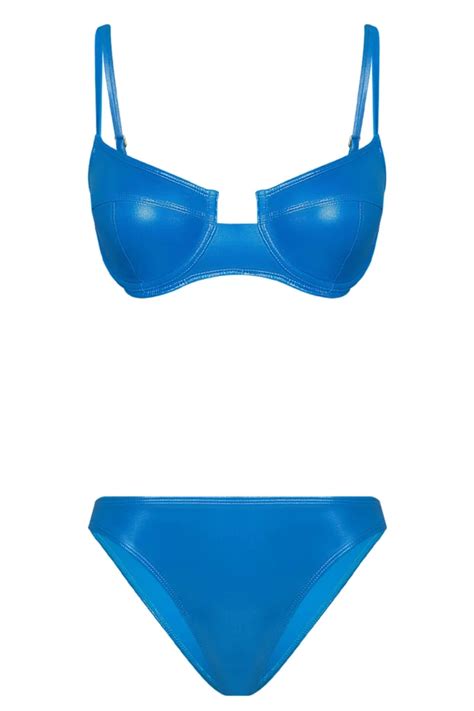 Destekli Mavi Bikini Berrin Entay