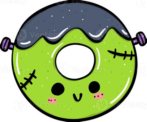 Cute Colorful Spooky Halloween Donut Costume Doodle Adorable Vibrant