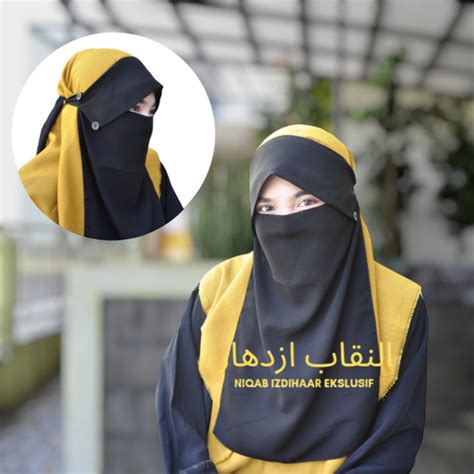 Jual Cadar Niqab Milaya Poni Kancing Niqab Poni Kancing Variasi Warna Nude Kab Magetan