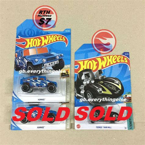 Hot Wheels Mainline Regular Treasure Hunt RTH Humvee Twin Mill Camaro Barbie Corvette Honda