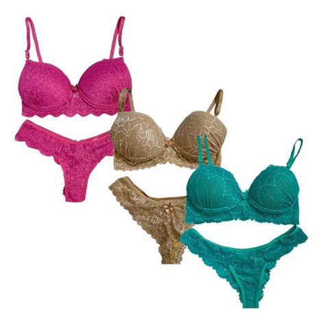 Kit Conjunto Lingerie Calcinha Suti Roupa Intima Atacado Parcelamento Sem Juros