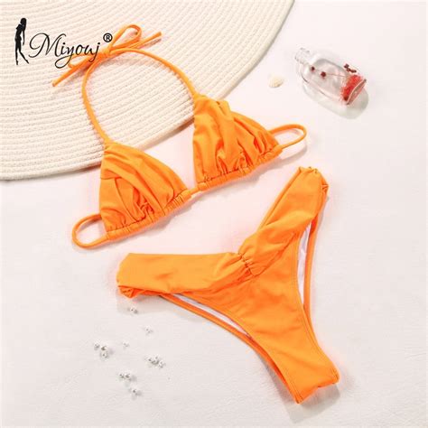 Anqingluelv High Cut Bikinis Swimsuit Women Pleasted Bikini Set Green Color Swimwear
