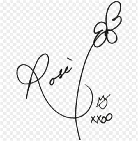 rosé's signature - rose blackpink signature PNG image with transparent ...