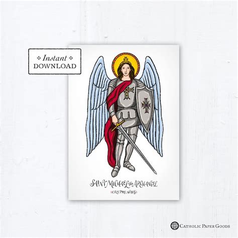 St. Michael Printable Prayer Card - Etsy