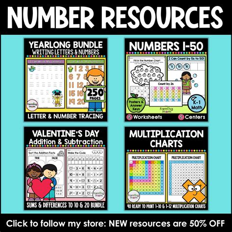 Number Line 1-20 Math Worksheet Printable and Counting to 100 for Kids ...