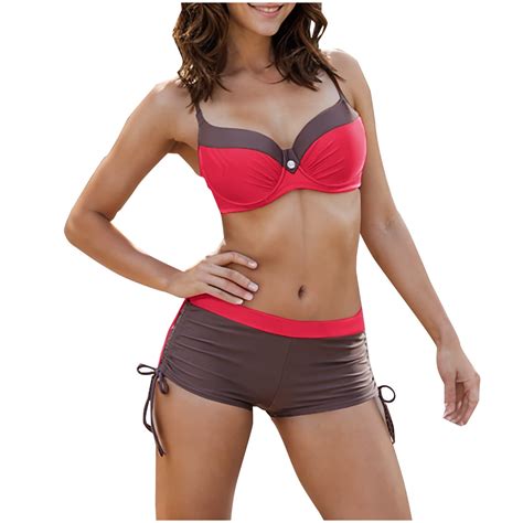 Beai Swimsuit For Women One Piece Boho Bikini Sets For Women Push Up Swim Shorts For Women