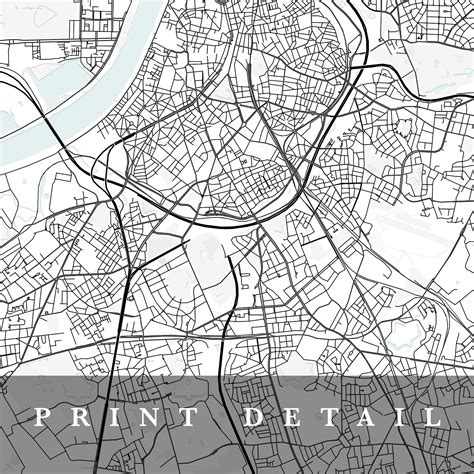 Antwerp City Map, Antwerp Map Print, Map Art, Antwerp, City Map Print