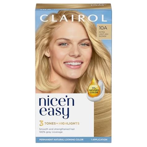 Clairol Nice N Easy Permanent Hair Dye A Extra Light Ash Blonde Hair