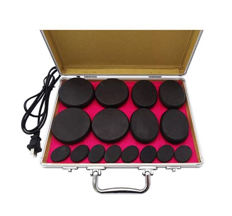 Pce Spa Energy Hot Stone Set Silver Case The Online Beauty Warehouse