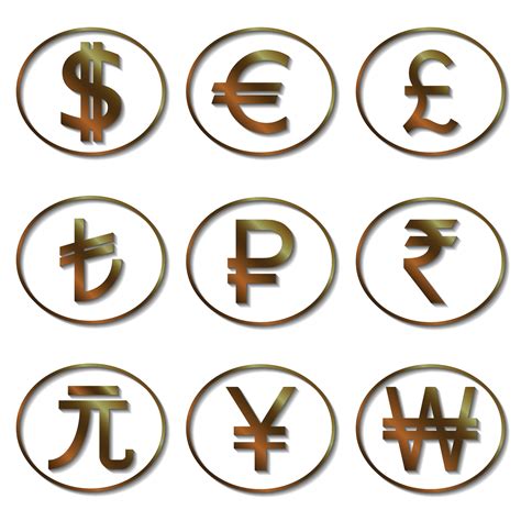 Most Used Currency Symbols Template For Your Design 3441161 Vector Art